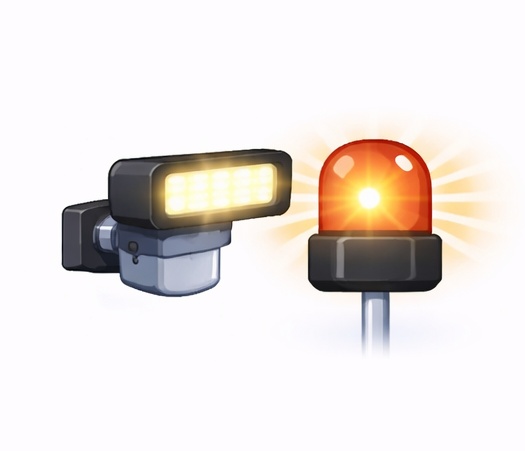 威嚇する ライト・回転灯