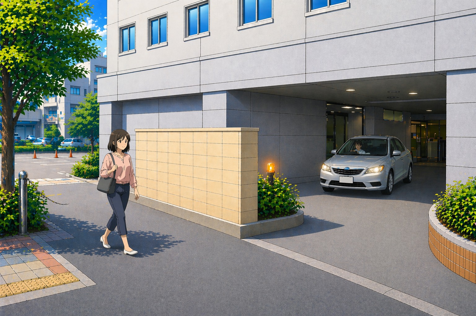 回転灯を付けても失敗するケースのイメージ