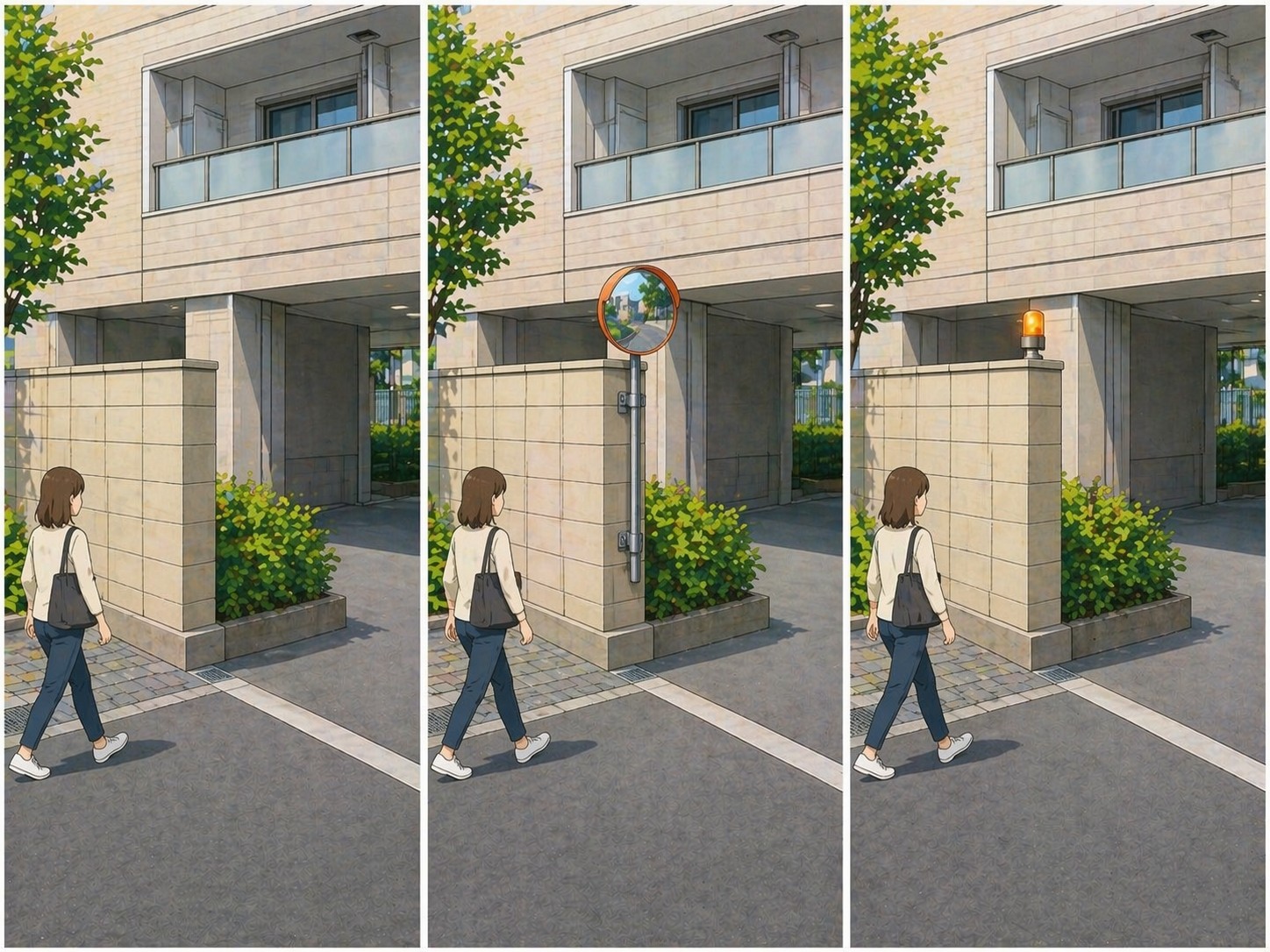 駐車場出入口対策の判断チェックのイメージ