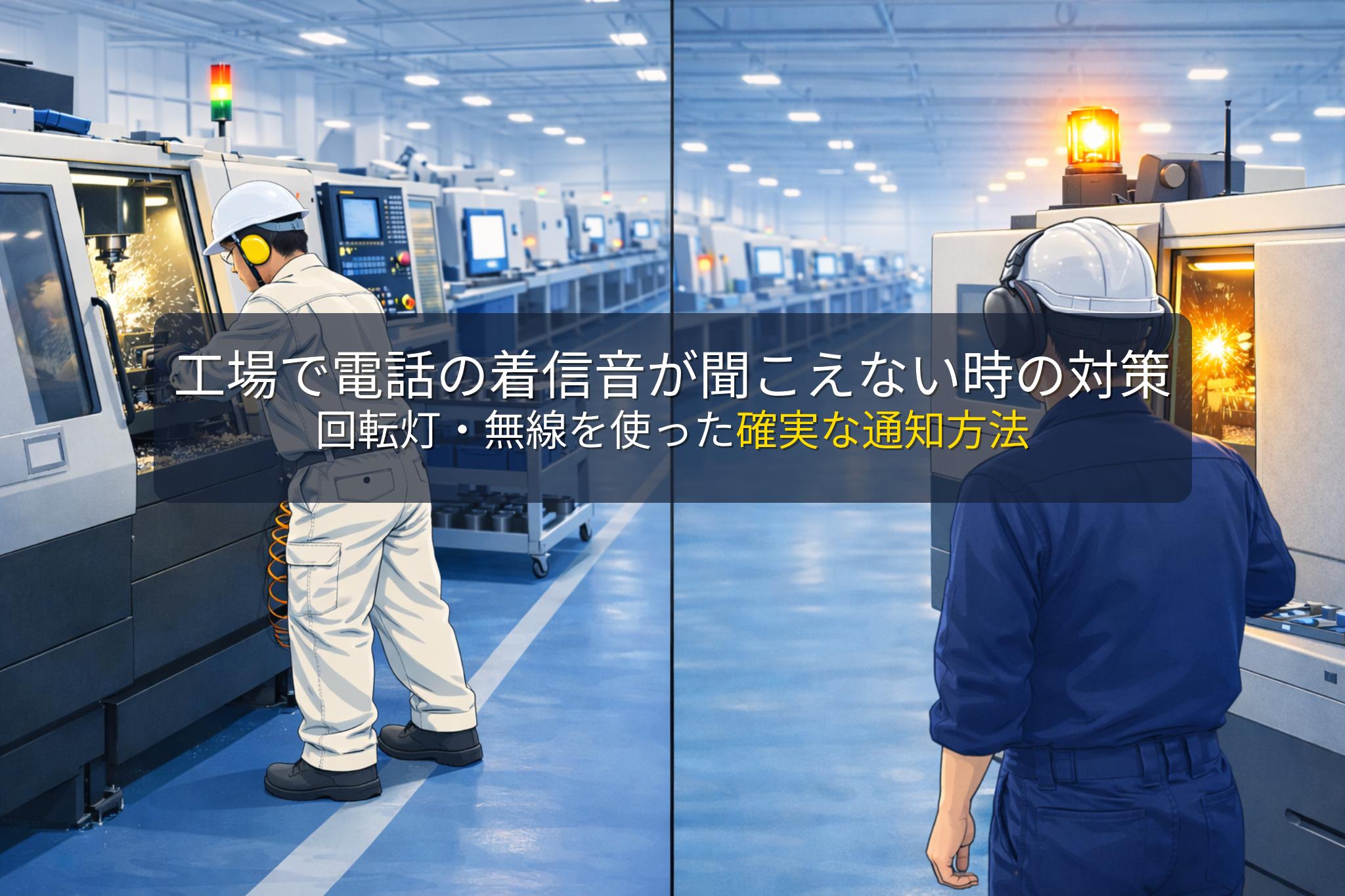 工場で電話の着信に気づけない問題と解決方法
