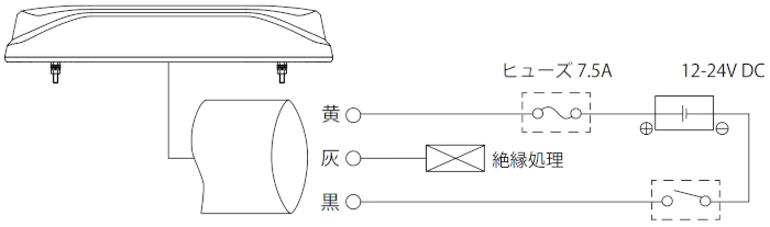 AZF-M1LB メーカー基本配線例 減光を使用しない場合