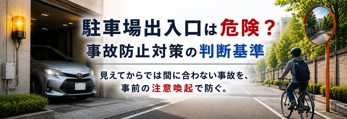 駐車場出入口は危険？事故防止対策の判断基準