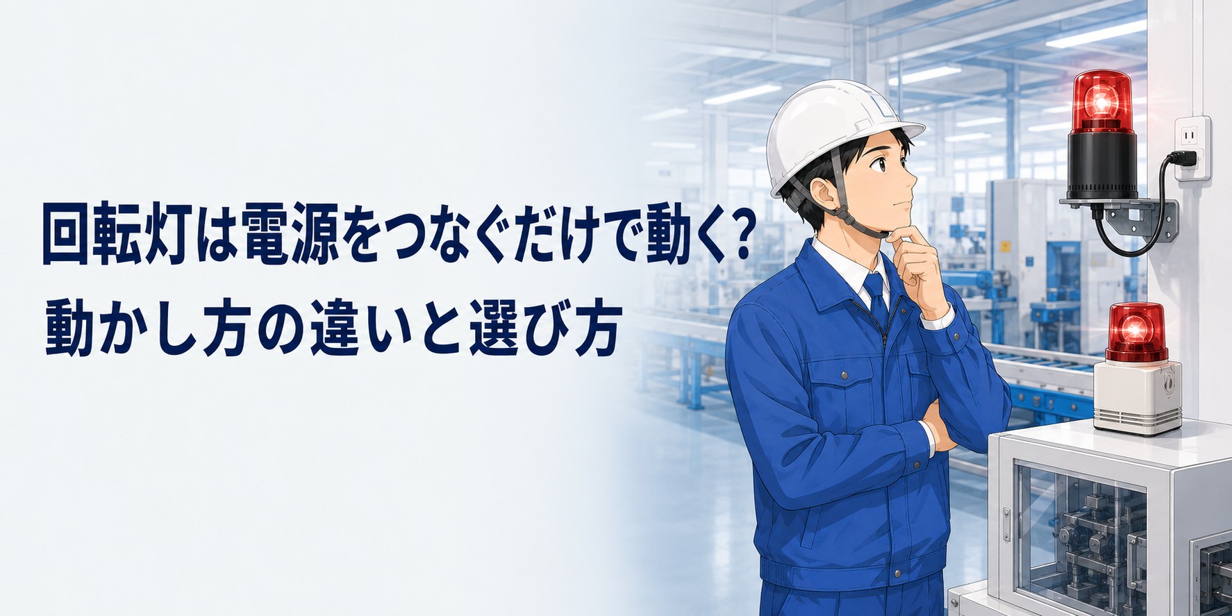 回転灯は電源をつなぐだけで動く？動かし方の違いと選び方