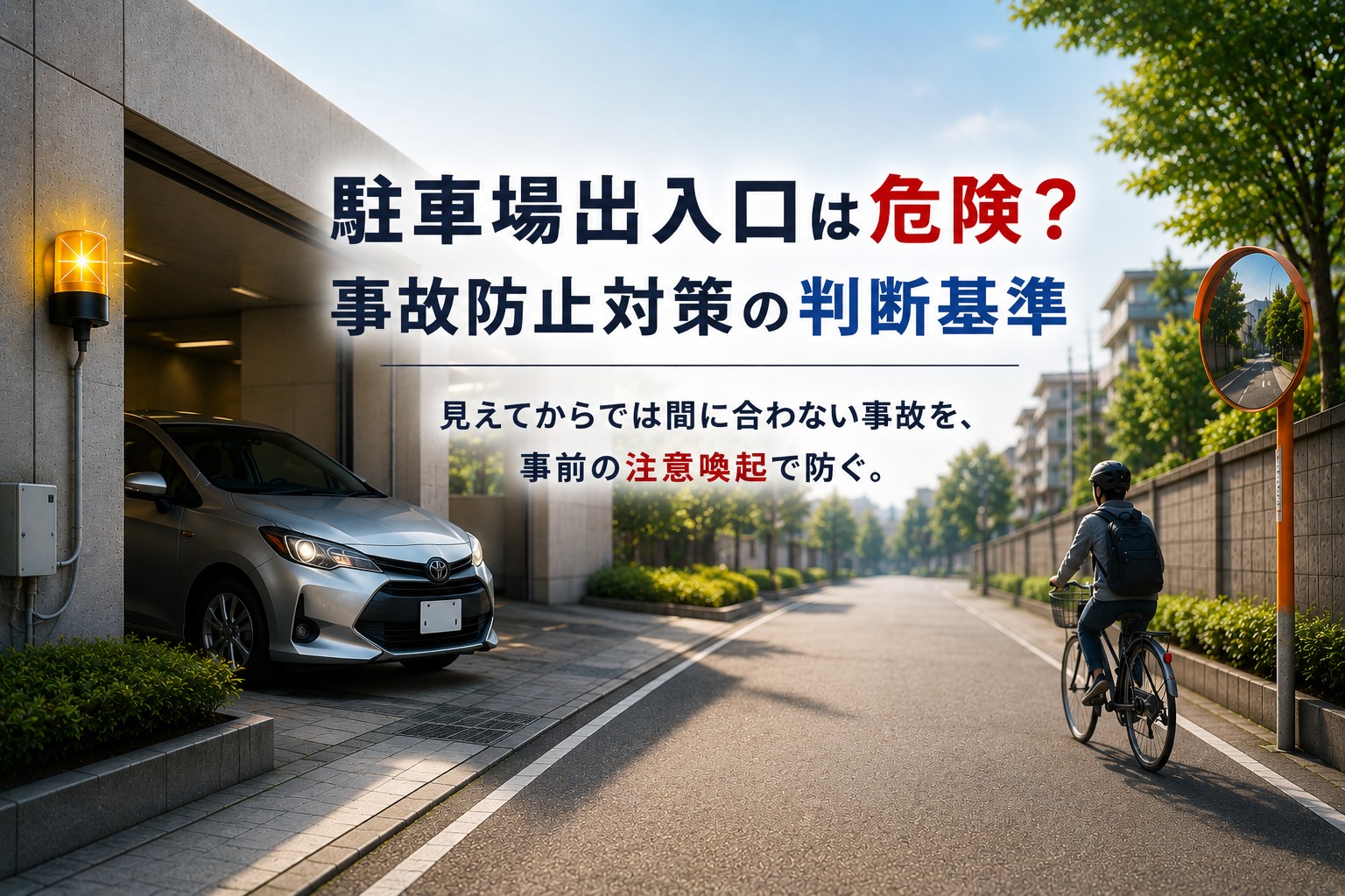 駐車場出入口は危険？事故防止対策の判断基準