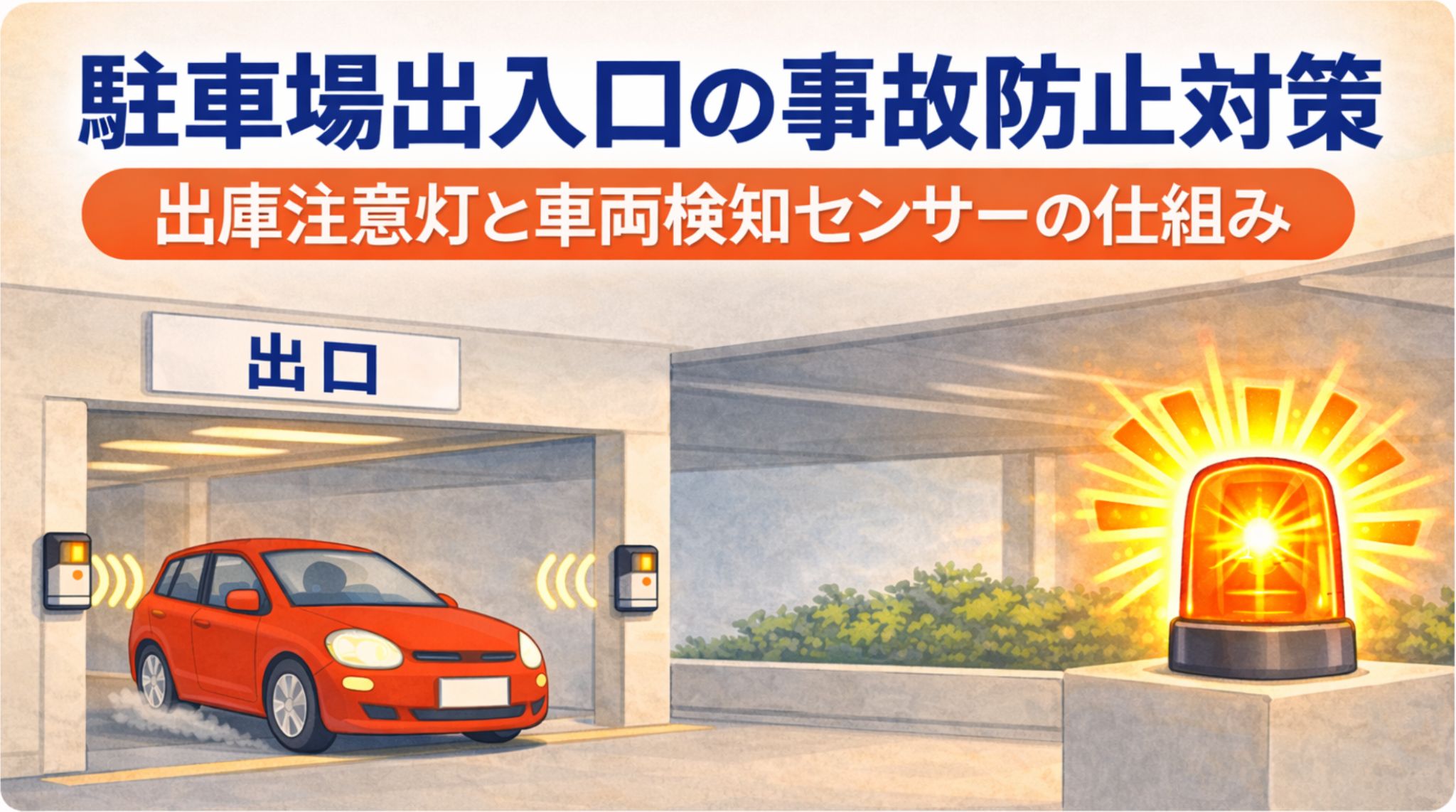 駐車場出入口の車両検知システム